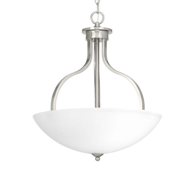 Progress Lighting P500071-009 Laird 1-Light Inverted Pendant, Brushed Nickel