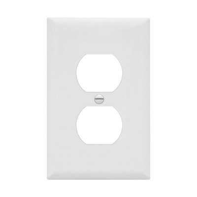 Duplex Receptacle One-Gang Wall Plate, Mid-Size