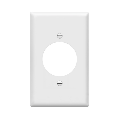 Single Locking Receptacle One-Gang Wall Plate