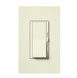 Lutron Diva 0-10V Dimmer Switch, 30mA Sink, 24V, Single-Pole/3-Way, Power Pack Required for 120V Switching, DVSCTV-BI, Biscuit