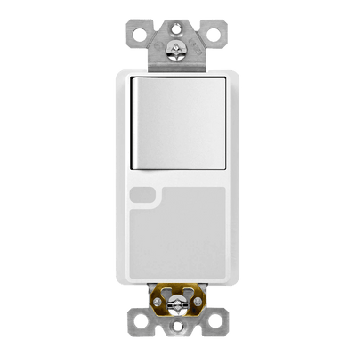 Residential Grade Decorator Switch, Single Pole with Guide Light