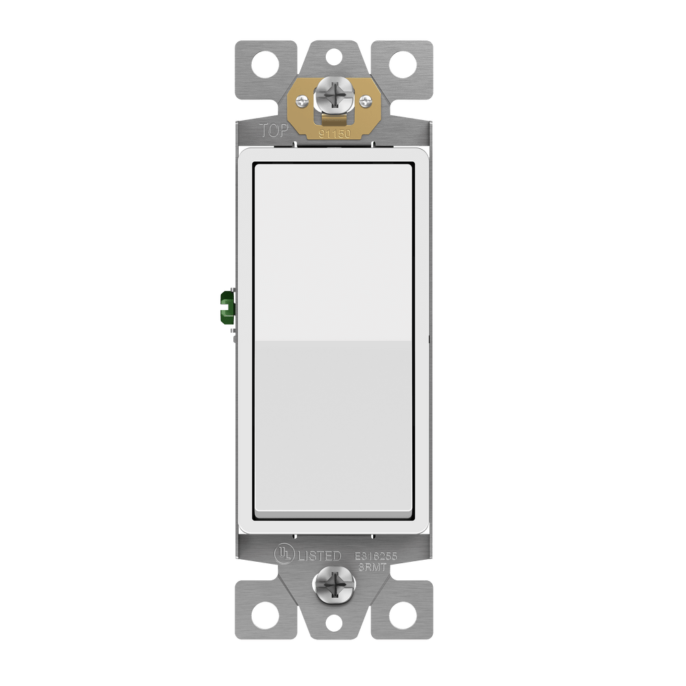 Matte Finish Residential Grade Decorator Switch, Single Pole
