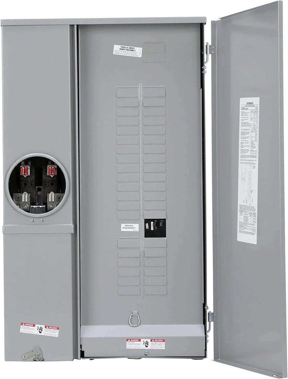 Siemens MC4040S1200SC 200-Amp 40-Spaces 40 Circuits Surface Mount Solar Ready Meter-Load Center Combination