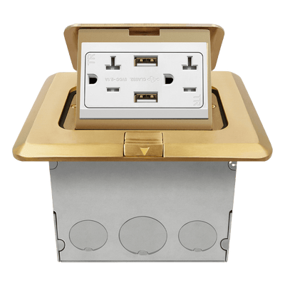 Square Pop-Up Floor Box Kit with 2.1A USB Charger