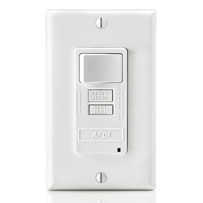Leviton AFSW1-W Protect your home from electrical fires with arc fault detection while controlling your lights from this 20 A