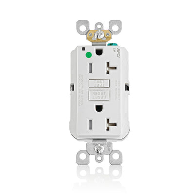 Leviton AFTR2-HGW 20 A 125 VAC GFCI Receptacle White