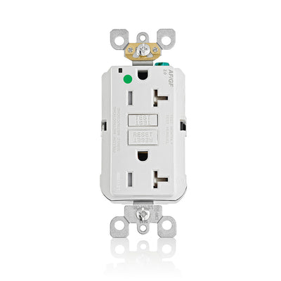 Leviton AGTR2-HGW SmartlockPro® Dual Function AFCI/GFCI receptacles offer protection both from electrical fires that could