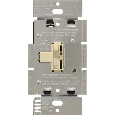 Lutron Ariadni Dimmer Switch, 1000W, Incandescent/Halogen Only, 120V, Single Pole/3-Way, AY-103P-IV, Ivory