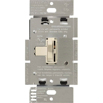 Lutron Ariadni Dimmer Switch, 1000W, Incandescent/Halogen Only, 120V, Single Pole/3-Way, AY-103P-LA, Light Almond