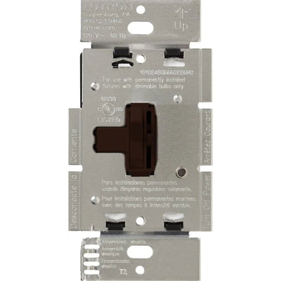 Lutron Ariadni Dimmer Switch with Locator Light, 1000W, Incandescent/Halogen Only, 120V, Single Pole/3-Way, AY-103PNL-BR, Brown