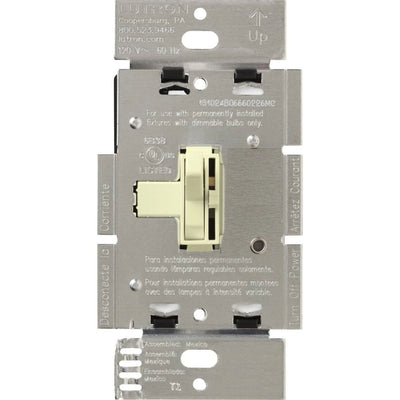 Lutron Ariadni Dimmer Switch, 1000W, Incandescent/Halogen Only, 120V, Single Pole, AY-10P-AL, Almond