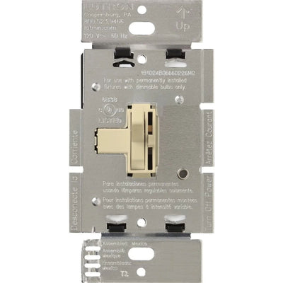 Lutron Ariadni Dimmer Switch, 1000W, Incandescent/Halogen Only, 120V, Single Pole, AY-10PH-Iv, Ivory