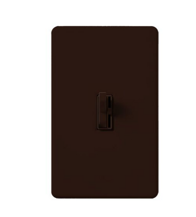 Lutron Ariadni Dimmer Switch, 1000W, Incandescent/Halogen Only, 120V, Single Pole, AY-10PH-BR, Brown