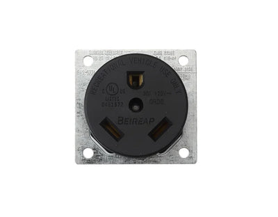 PLS-BAS-022A - 30A/125V Flush Mount Power Outlet (Alt)