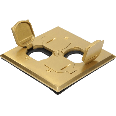 2-Gang Floor Box Cover With Flip Lid