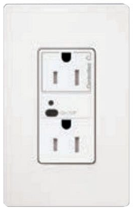 Lutron Vive RF Wireless Receptacle, 15A Split (Half-Switching) Duplex, Decorator-Style Outlet, Gloss Finish, CAR2S-15-STR-LA, Light Almond