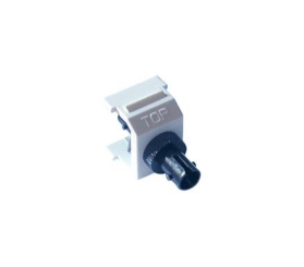 Lutron Fiber Jack Connector, ST Style, for 6-Port Frame, CON-1F-ST-WH, White
