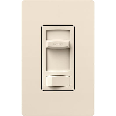Lutron Skylark Contour LED+ Dimmer Switch, No Neutral Required, 150W LED or 600W Inc/Hal, 120V, Single Pole/3-Way, CTCL-153P-LA, Light Almond