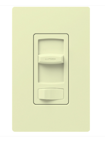 Lutron Skylark Contour Reverse-Phase Dimmer Switch, 250W LED or 500W ELV, Single Pole/3-Way, 120V, CTRP-253P-AL, Almond
