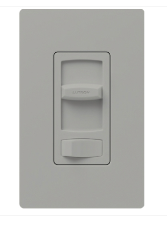 Lutron Skylark Contour Reverse-Phase Dimmer Switch, 250W LED or 500W ELV, Single Pole/3-Way, 120V, CTRP-253P-GR, Gray