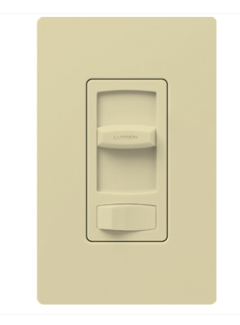 Lutron Skylark Contour Reverse-Phase Dimmer Switch, 250W LED or 500W ELV, Single Pole/3-Way, 120V, CTRP-253P-IV, Ivory