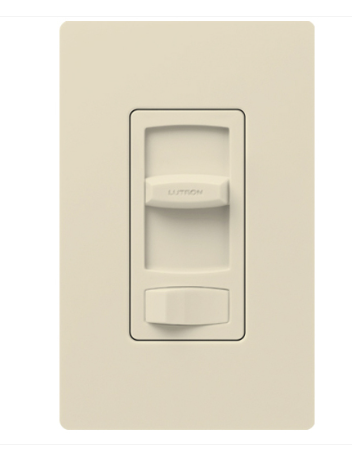 Lutron Skylark Contour Reverse-Phase Dimmer Switch, 250W LED or 500W ELV, Single Pole/3-Way, 120V, CTRP-253P-LA, Light Almond