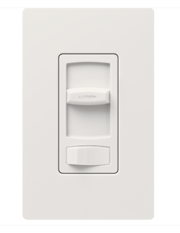 Lutron Skylark Contour Reverse-Phase Dimmer Switch, 250W LED or 500W ELV, Single Pole/3-Way, 120V, CTRP-253P-WH, White
