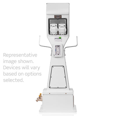 Leviton D532W Power Pedestal for Marine Applications; Docksider Base Includes Two 50A (125/250V) Receptacles with 30mA EPD