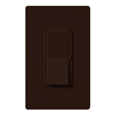 Lutron Diva 3-Wire Dimmer Switch for Ballasts/LED Drivers, 1000W/8A, Single Pole/3-Way,Neutral Required, 120V, DVF-103P-BR, Brown
