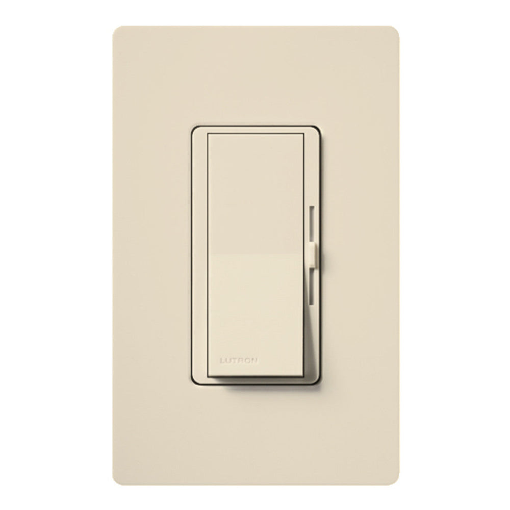 Lutron Diva 3-Wire Dimmer Switch for Ballasts/LED Drivers, 1000W/8A, Single Pole/3-Way,Neutral Required, 120V, DVF-103P-LA, Light Almond