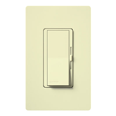Lutron Diva MLV Dimmer Switch w/ Night Light, 800W (1000VA), Single Pole, No Neutral Required, 120V, DVLV-10P-AL, Almond