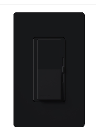 Lutron Diva Reverse-Phase (ELV) Dimmer Switch, 250W LED or 500W ELV, Single Pole/3-Way, Neutral Required, 120V, DVRP-253P-BL, Black