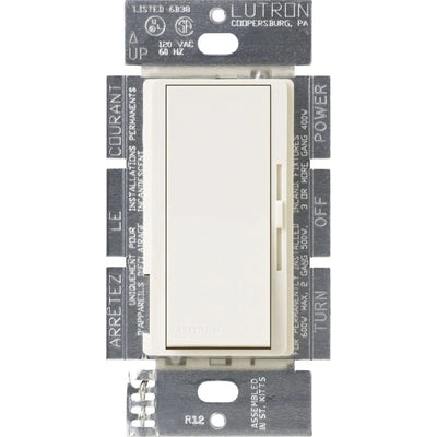 Lutron Diva Dimmer Switch w/ Night Light, 1000W Incandescent/Halogen Only, Single Pole, 120V, DVSC-10P-BI, Biscuit
