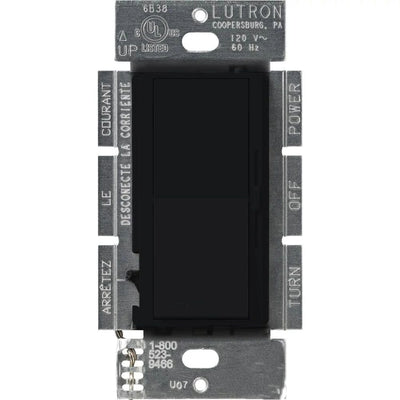 Lutron Diva Dimmer Switch w/ Night Light, 1000W Incandescent/Halogen Only, Single Pole, 120V, DVSC-10P-MN, Midnight
