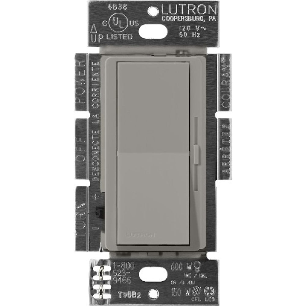 Lutron Diva ELV Dimmer Switch w/ Night Light, 300W, Single Pole, Neutral Required, 120V, DVSCELV-300P-CS, Cobblestone