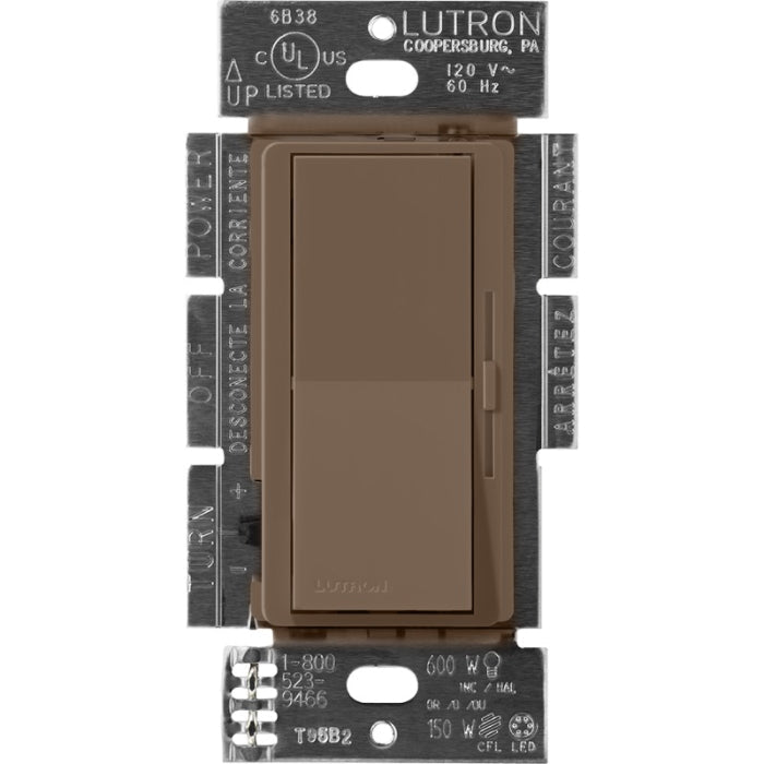 Lutron Diva ELV Dimmer Switch w/ Night Light, 300W, Single Pole, Neutral Required, 120V, DVSCELV-300P-EP, Espresso