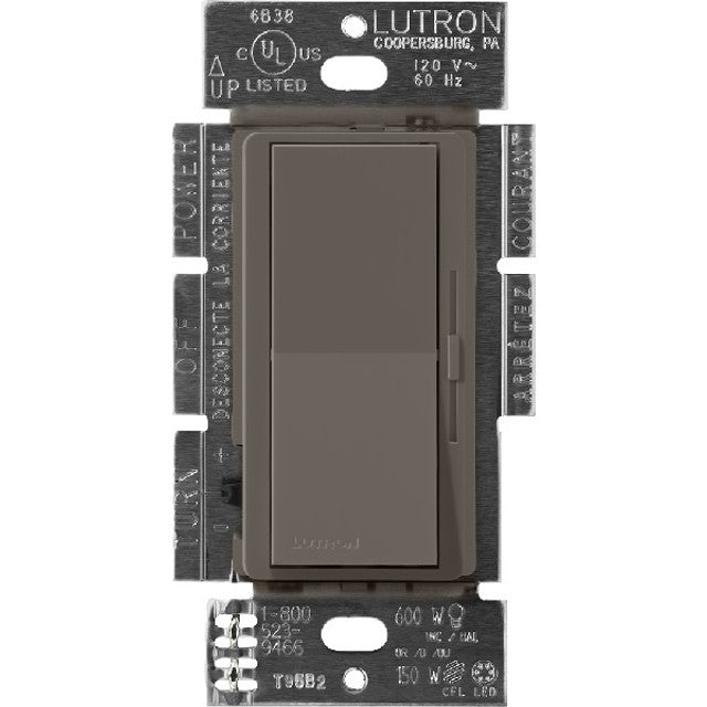 Lutron Diva ELV Dimmer Switch w/ Night Light, 300W, Single Pole, Neutral Required, 120V, DVSCELV-300P-TF, Truffle
