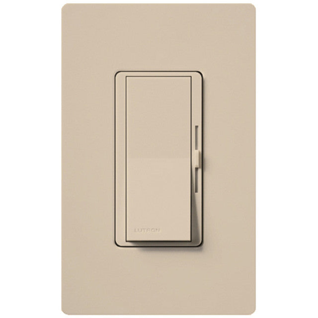 Lutron Diva ELV Dimmer Switch w/ Night Light, 300W, Single Pole, Neutral Required, 120V, DVSCELV-300P-TP, Taupe