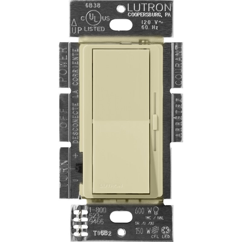 Lutron Diva ELV Dimmer Switch w/ Night Light, 300W, Single Pole/3-Way, Neutral Required, 120V, DVSCELV-303P-SA, Sage