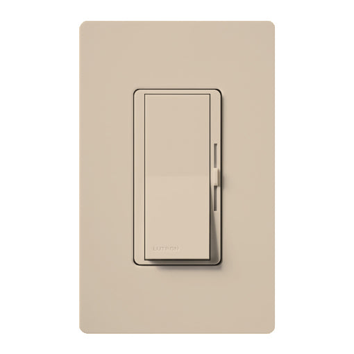 Lutron Diva ELV Dimmer Switch w/ Night Light, 300W, Single Pole/3-Way, Neutral Required, 120V, DVSCELV-303P-TP, Taupe