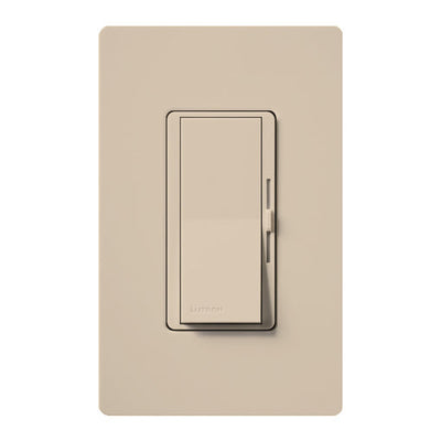 Lutron Diva MLV Dimmer Switch w/ Night Light, 800W (1000VA), Single Pole/3-Way, No Neutral Required, 120V, DVSCLV-103P-TP, Taupe