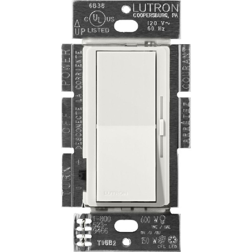 Lutron Diva MLV Dimmer Switch w/ Night Light, 800W (1000VA), Single Pole, No Neutral Required, 120V, DVSCLV-10P-LG, Lunar Gray