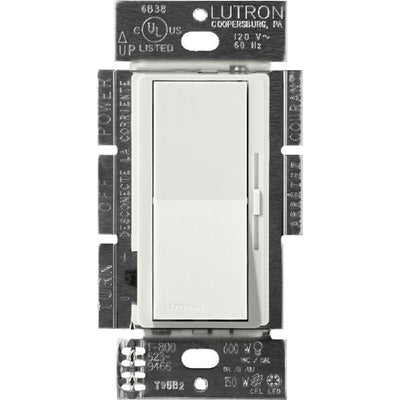 Lutron Diva MLV Dimmer Switch w/ Night Light, 800W (1000VA), Single Pole, No Neutral Required, 120V, DVSCLV-10P-LG, Lunar Gray