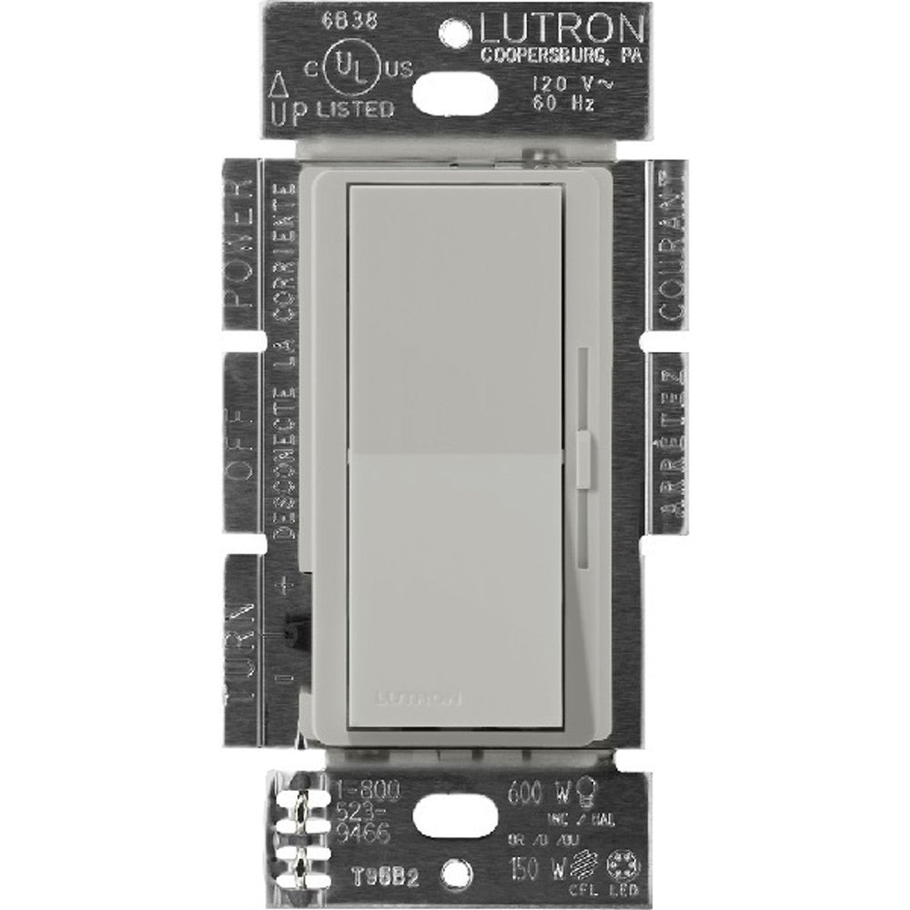 Lutron Diva MLV Dimmer Switch w/ Night Light, 800W (1000VA), Single Pole, No Neutral Required, 120V, DVSCLV-10P-PB, Pebble