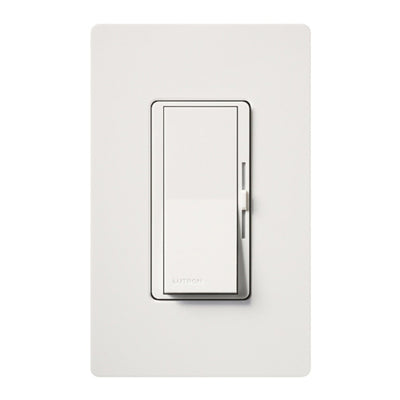 Lutron Diva MLV Dimmer Switch w/ Night Light, 800W (1000VA), Single Pole, No Neutral Required, 120V, DVSCLV-10P-SW, Snow White