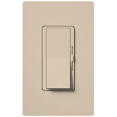 Lutron Diva MLV Dimmer Switch w/ Night Light, 800W (1000VA), Single Pole, No Neutral Required, 120V, DVSCLV-10P-TP, Taupe