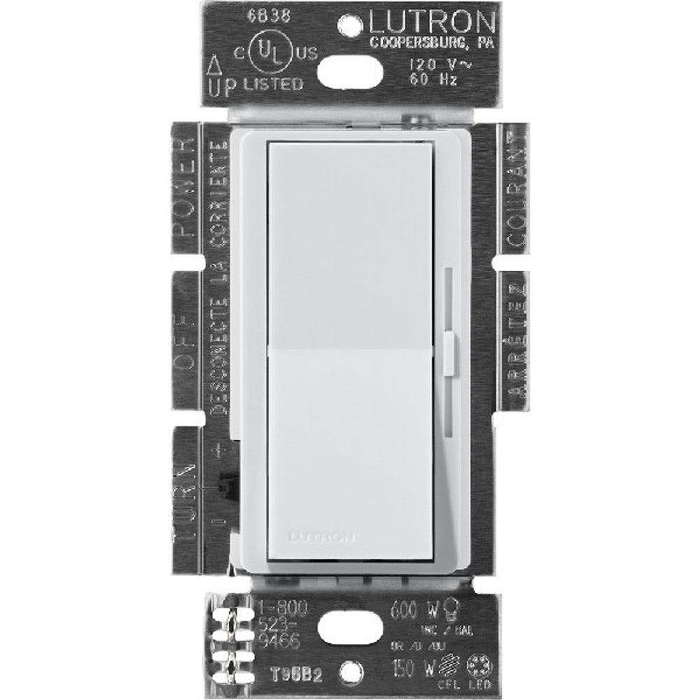 Lutron Diva MLV Dimmer Switch w/ Night Light, 450W (600VA), Single Pole, No Neutral Required, 120V, DVSCLV-600P-MI, Mist
