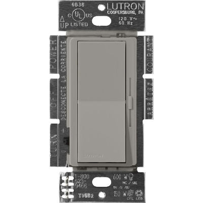 Lutron Diva MLV Dimmer Switch w/ Night Light, 450W (600VA), Single Pole/3-Way, No Neutral Required, 120V, DVSCLV-603P-CS, Cobblestone