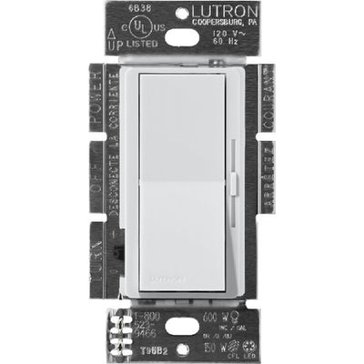 Lutron Diva MLV Dimmer Switch w/ Night Light, 450W (600VA), Single Pole/3-Way, No Neutral Required, 120V, DVSCLV-603P-MI, Mist