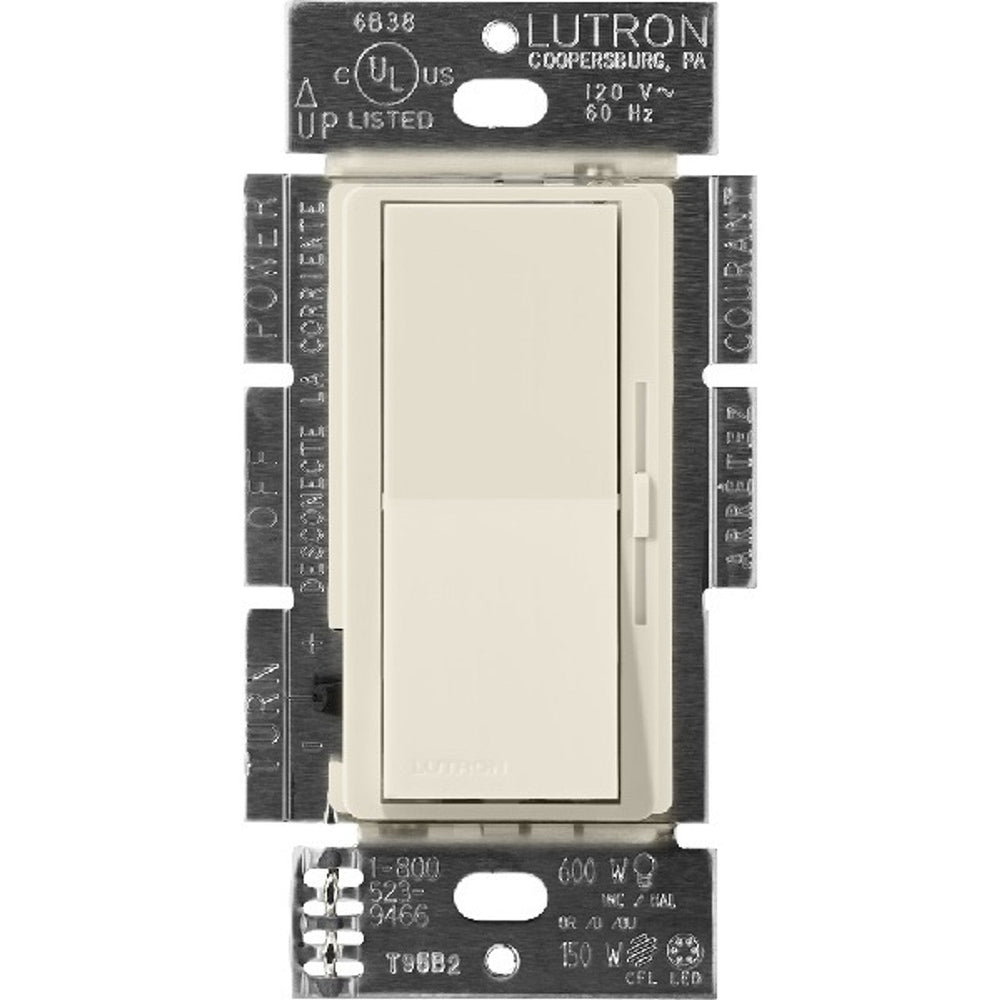 Lutron Diva MLV Dimmer Switch w/ Night Light, 450W (600VA), Single Pole/3-Way, No Neutral Required, 120V, DVSCLV-603P-PM, Pumice